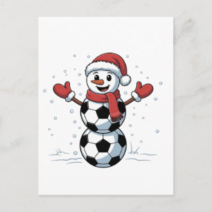 Carte Postale Faire-part Bonhomme de neige Football Noël Santa Baseball Spo