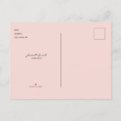 Carte Postale Faire-part Bonjour Bébé Deux Photo Fille Naissance Rose (Dos)