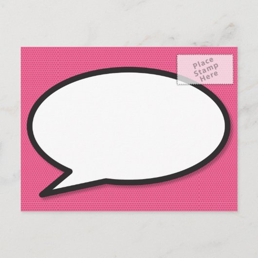 Carte Postale Faire-part BOOM Enregistrez la date Fun Retro Bande dessinée  (Dos)