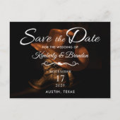 Carte Postale Faire-part Boots rustiques Cowboy Mariage Enregistrer la date (Devant)