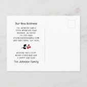 Carte Postale Faire-part Bordure ondulée Baies rouges fêtes Mobile (Dos)