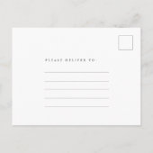 Carte Postale Faire-part Bordures de Parties scintillant d'or Script Mariag (Dos)
