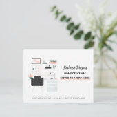 Carte Postale Faire-part Boss Lady Entrepreneur Home Office Moving (Debout devant)