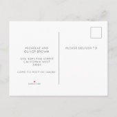 Carte Postale Faire-part Botanical boho  we've moved  again (Dos)