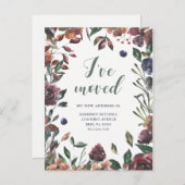 Carte Postale Faire-part Botanique épicée | Nouvelle adresse (Devant / Derrière)