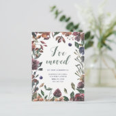 Carte Postale Faire-part Botanique épicée | Nouvelle adresse (Debout devant)