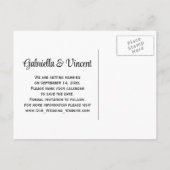 Carte Postale Faire-part Bottes de cowboy Fleurs Marguerites Roses Mariage  (Dos)