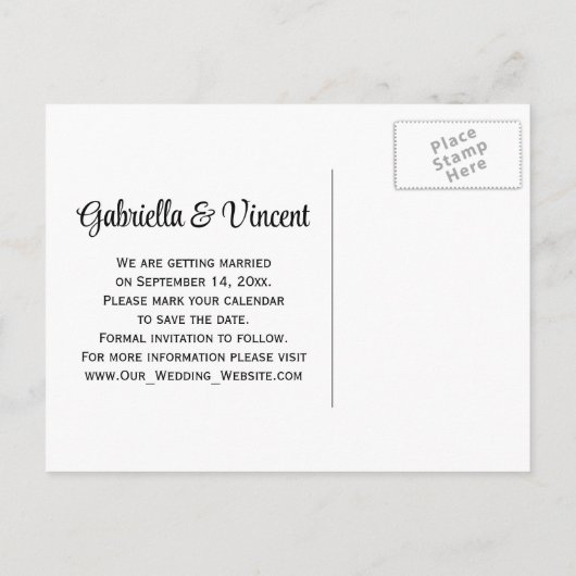 Carte Postale Faire-part Bottes de cowboy Fleurs Marguerites Roses Mariage (Dos)