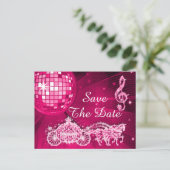 Carte Postale Faire-part Boule à facettes, Princesse Coach & Chevaux Sauf l (Debout devant)