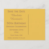 Carte Postale Faire-part Boule de Disco et Patins à Roulettes 50e Enregistr (Dos)