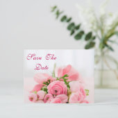 Carte Postale Faire-part Bouquet de roses roses 90e anniversaire Save The D (Debout devant)