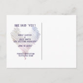 Carte Postale Faire-part Bouquet Floral Aquarelle Enregistrer la Date (Dos)