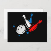 Carte Postale Faire-part Bowling Bowler Bowlers Bowling (Devant / Derrière)