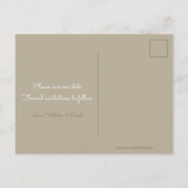 Carte Postale Faire-part Branche d'olive Économisez la date (Dos)