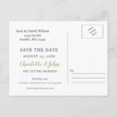 Carte Postale Faire-part Branches d'olivier  Nature Verdure Mariage Botaniq (Dos)