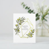 Carte Postale Faire-part Branches d'olivier  Nature Verdure Mariage Botaniq (Debout devant)