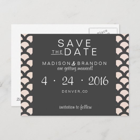 Carte Postale Faire-part Bright N Beautiful Enregistrer la date (Devant / Derrière)