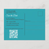 Carte Postale Faire-part bronze Abstrait, style baroque bleu or (Dos)