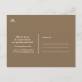 Carte Postale Faire-part Bronze Stars & Elegant Bokeh Lights Save the Date (Dos)