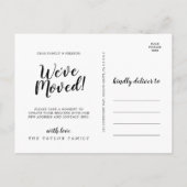 Carte Postale Faire-part Brossé Nous avons déménagé (Dos)