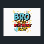 Carte Postale Faire-part Brother Of The Birthday Boy Comics Superhero Cadea<br><div class="desc">Brother Of The Birthday Boy Comics Superhero Cadeau</div>
