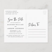 Carte Postale Faire-part Brouillard Bleu Écriture Manuscrite Photo Enregist (Dos)