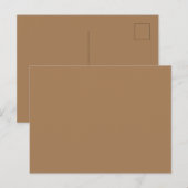 Carte Postale Faire-part Brun clair #A57C55, Gris olive (Devant / Derrière)