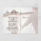 Carte Postale Faire-part Budget Calligraphie 5 Collage Photo Enregistrer La (Dos)