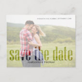 Carte Postale Faire-part Budget de code QR photo de script de calligraphie (Devant)