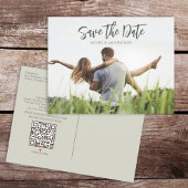 Carte Postale Faire-part Budget de photo Mariage Moderne Enregistrer le cod