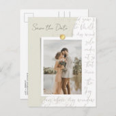 Carte Postale Faire-part Budget de photos de mariage de l'histoire d'amour (Devant / Derrière)