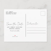 Carte Postale Faire-part Budget de photos de mariage de l'histoire d'amour (Dos)