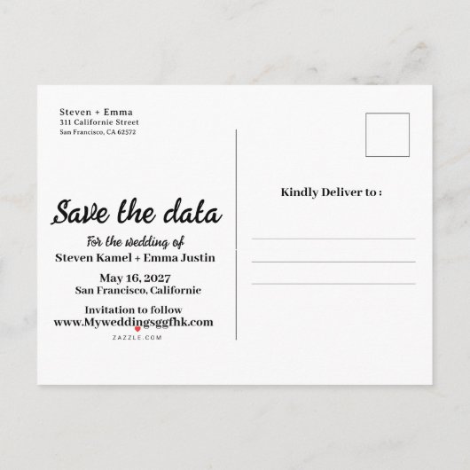 Carte Postale Faire-part Budget Drôle Boissons Gratuites Mariage Épargnez l (Dos)