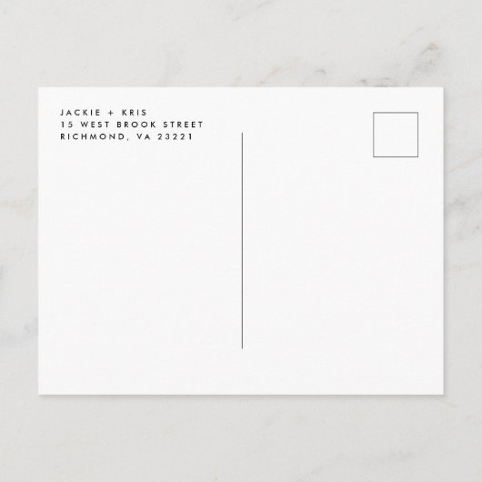 Carte Postale Faire-part Budget Drôle Moderne Photo Mariage Enregistrer La (Dos)