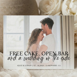 Carte Postale Faire-part Budget Funny Brush Script Enregistrer La Date Phot