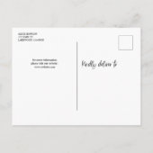 Carte Postale Faire-part Budget Funny Brush Script Enregistrer La Date Phot (Dos)