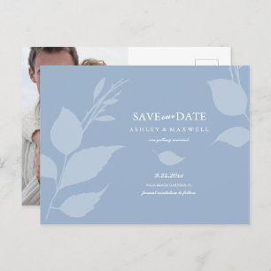 Carte Postale Faire-part Budget Mariage Enregistrer La Date Dusty Blue