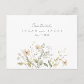 Carte Postale Faire-part Budget Mariage fleur sauvage Enregistrer La Date (Devant)