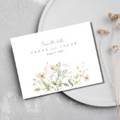 Carte Postale Faire-part Budget Mariage fleur sauvage Enregistrer La Date