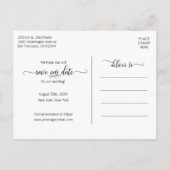 Carte Postale Faire-part Budget Moderne Rouge Coeur Mariage ENREGISTRER LA  (Dos)