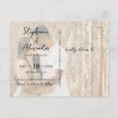 Carte Postale Faire-part Budget Moderne Typographie Collage Enregistrer la (Dos)