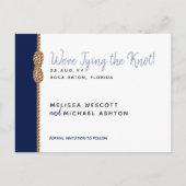 Carte Postale Faire-part ⚓ budget Nautique Lier le noeud Enregistrer la dat (Devant)