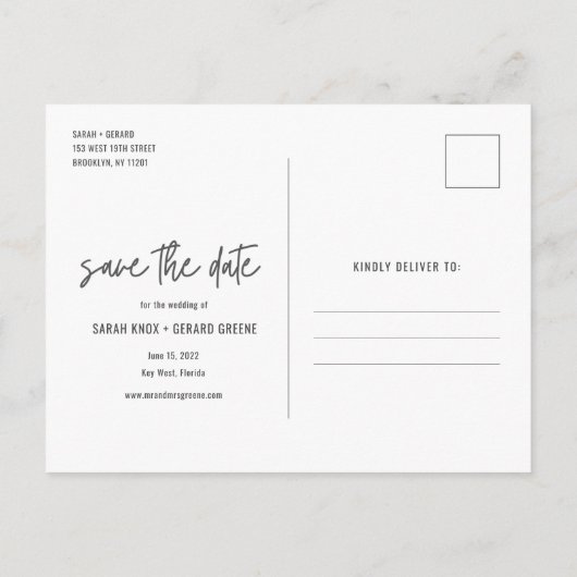 Carte Postale Faire-part Budget Photo Funny Boissons libres et un Mariage (Dos)