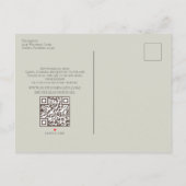 Carte Postale Faire-part Budget photo Mariage moderne Enregistrer la date C (Dos)