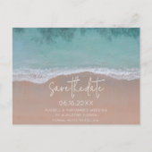 Carte Postale Faire-part Budget simple de mariage à la plage Enregistrer la (Devant)