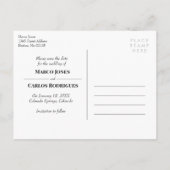 Carte Postale Faire-part Buffalo Check Arrow Monogramme Photo Enregistrer l (Dos)