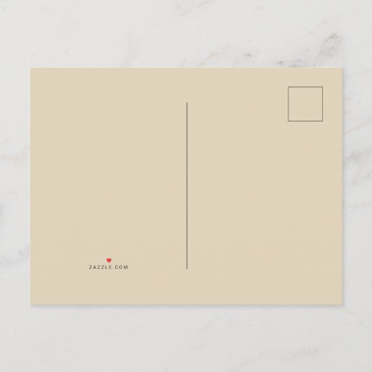 Carte Postale Faire-part buffalo plaid rustique mariage changer la date (Dos)