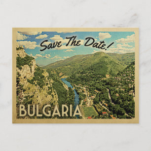 Carte Postale Faire-part Bulgarie Enregistrer La Date Bulgare