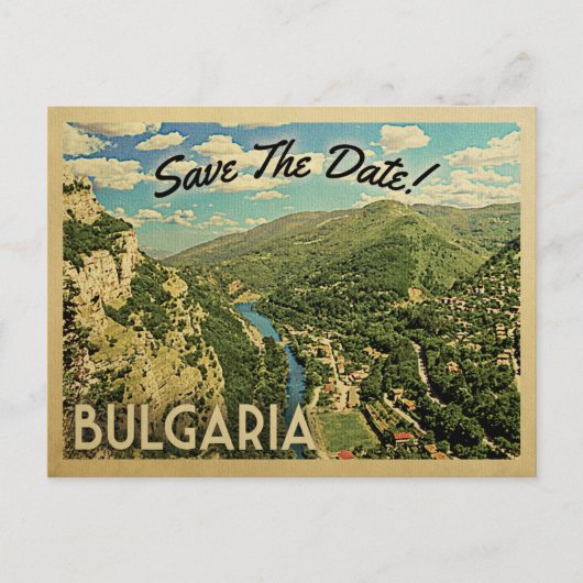 Carte Postale Faire-part Bulgarie Enregistrer La Date Bulgare (Devant)