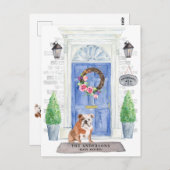 Carte postale Faire-part Bulldog Moving anglais (Devant / Derrière)